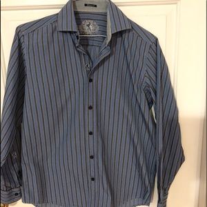 NWOT MENS SMALL DESIGNER BUGATCHI LONG SLV SHIRT